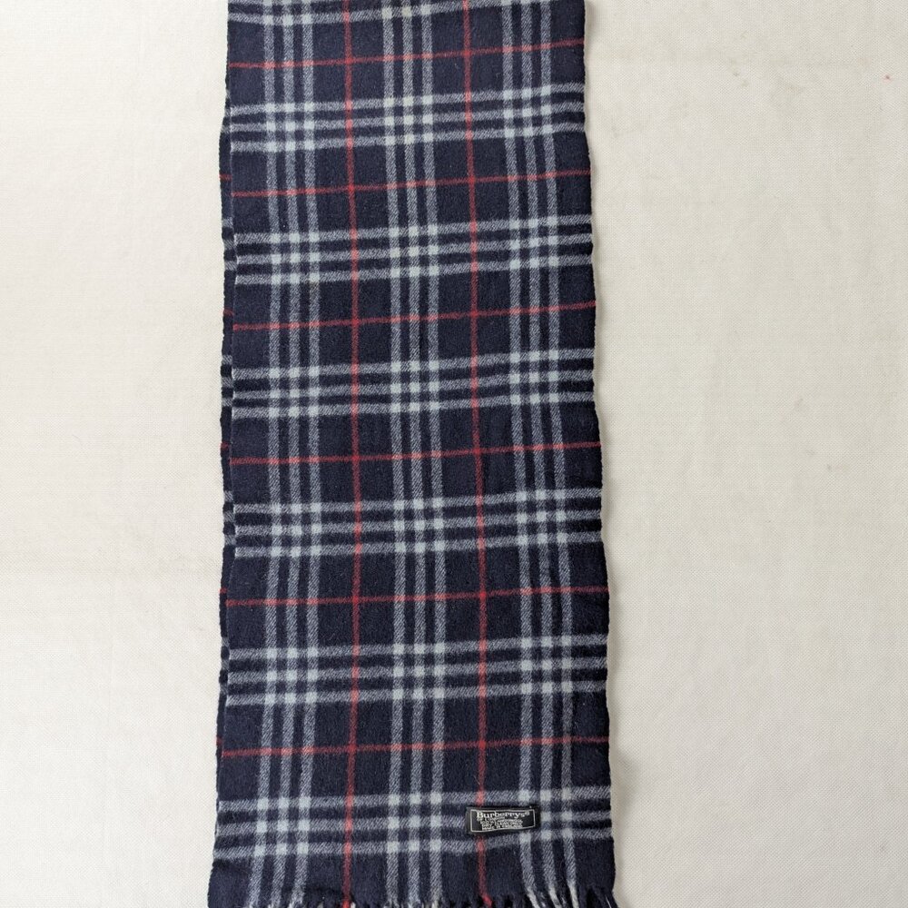 Burberry Lambswool Plaid Scarf Blue | Unisex | Iconic Nova | Fast Dispatch - Picture 5 of 7